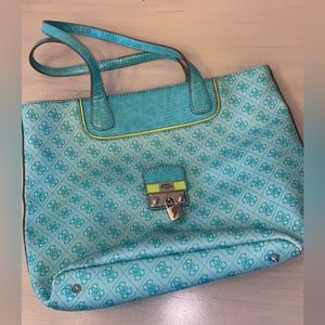 Turquoise Guess Purse
